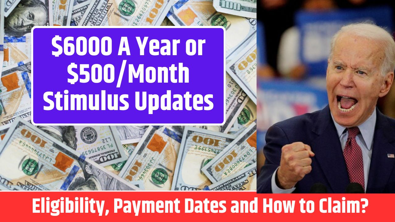 $6000 A Year or $500Month Stimulus Updates